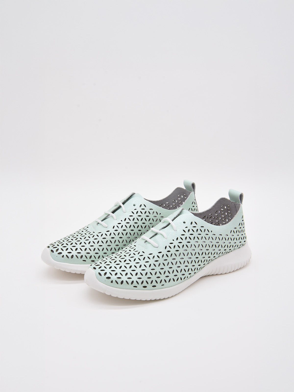Zapatillas de Piel turquesa