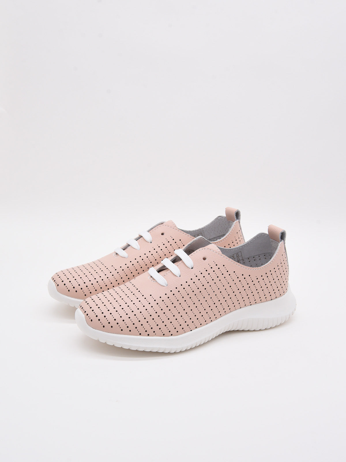 Zapatillas rosa confort de Piel