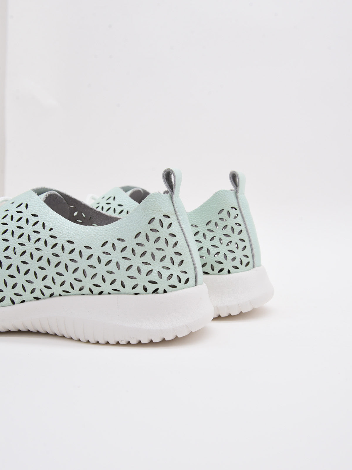 Zapatillas de Piel turquesa