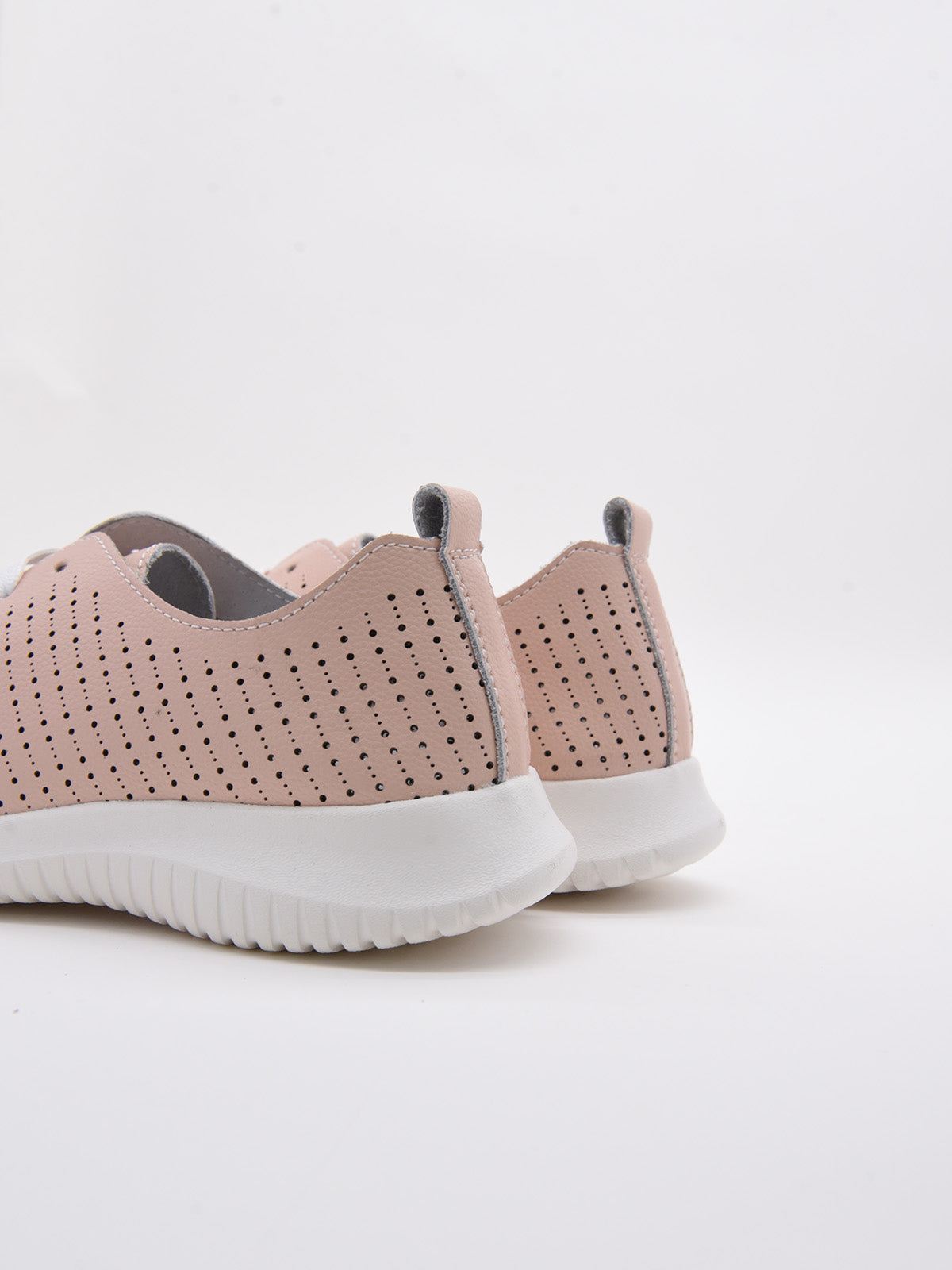 Zapatillas rosa confort de Piel