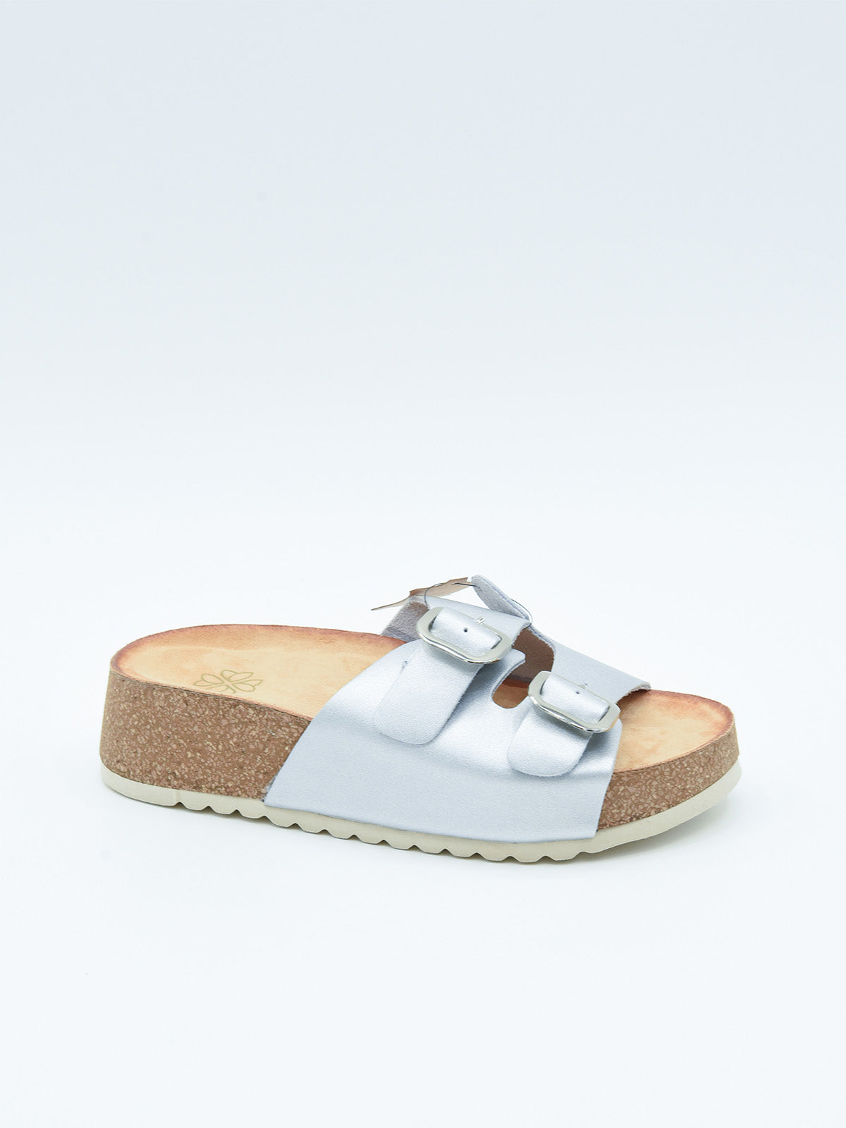 Sandalias Plata Piel