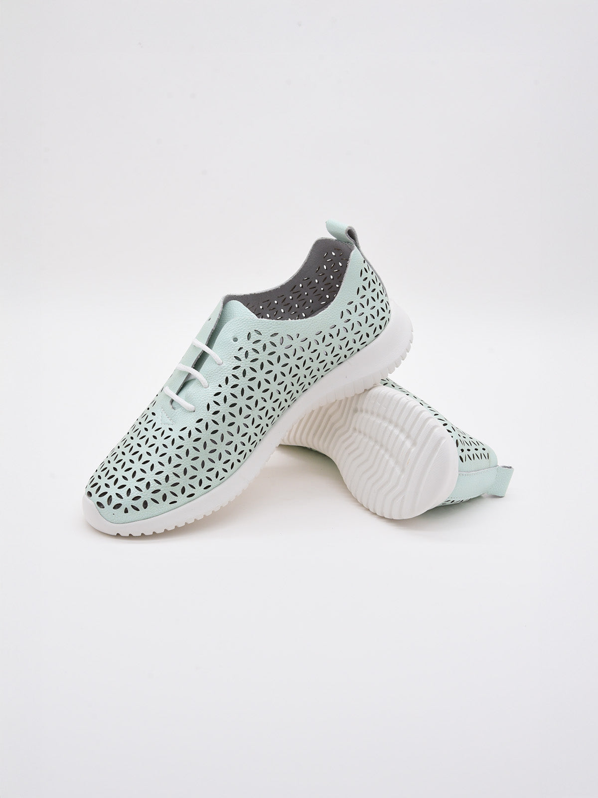 Zapatillas de Piel turquesa