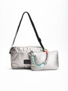 Bolso bandolera acolchado plomo