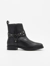 BOTÍN NEGRO CON TIRAS Y TACHAS