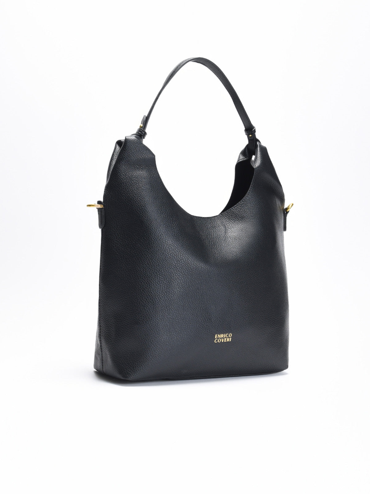 Bolso shopper negro con neceser y monedero