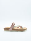 Sandalia cuero multicolor