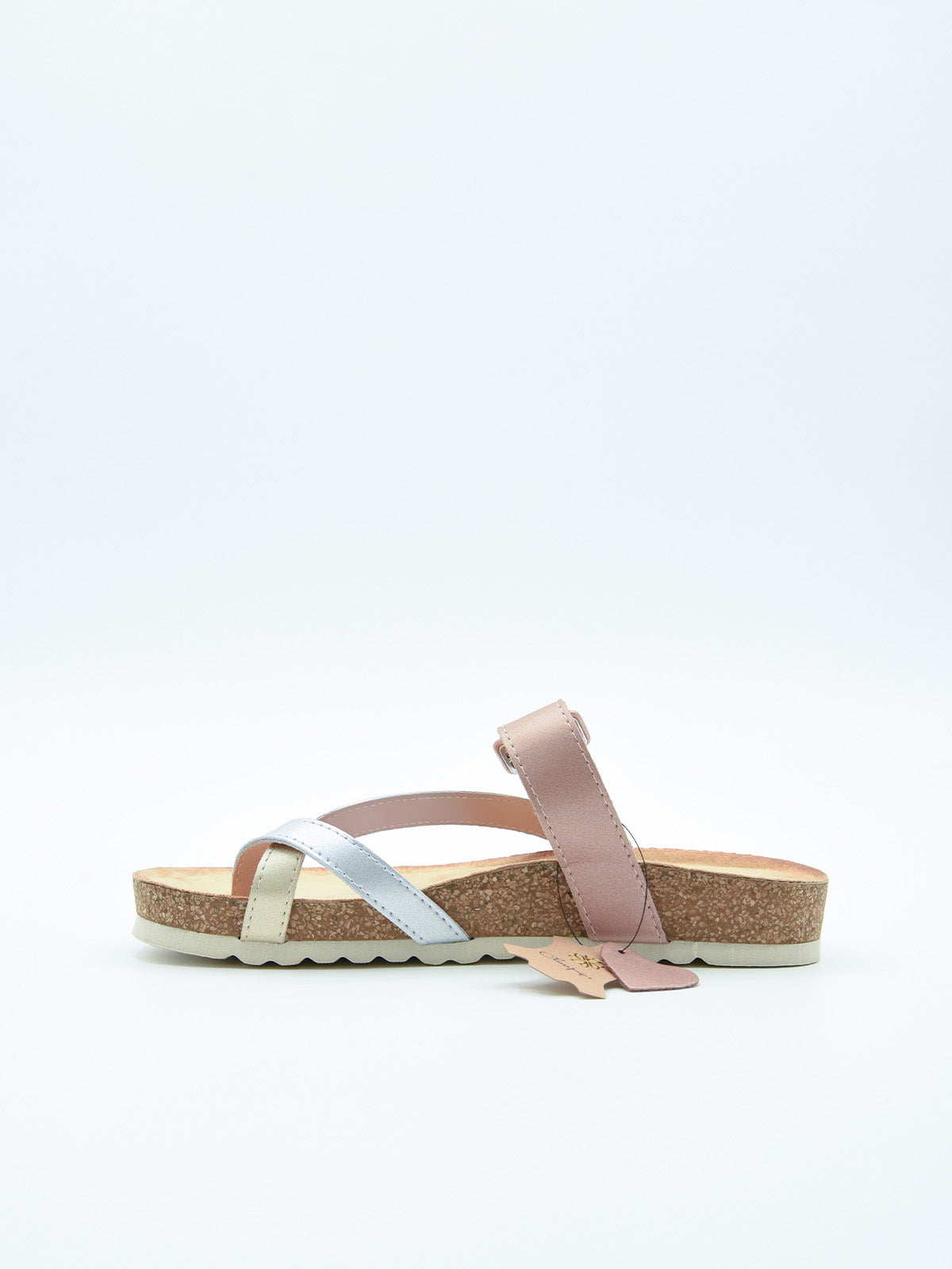 Sandalia cuero multicolor