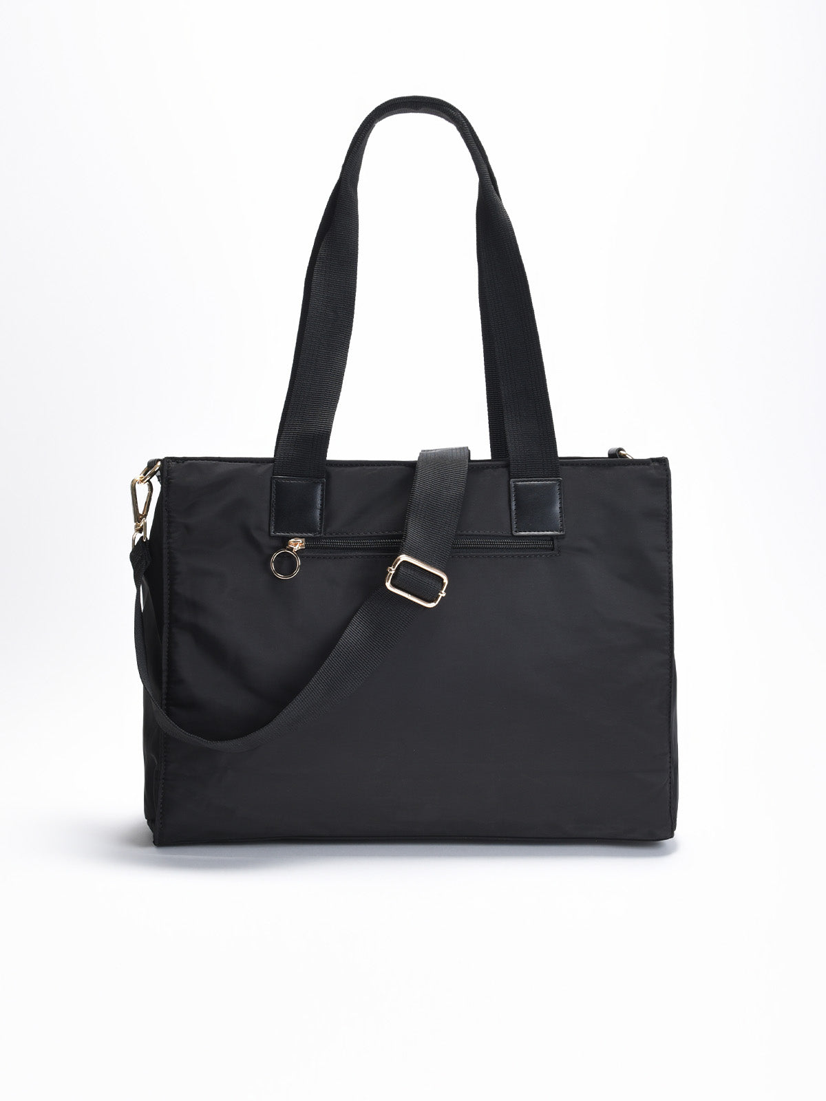Bolso shopper acolchado negro