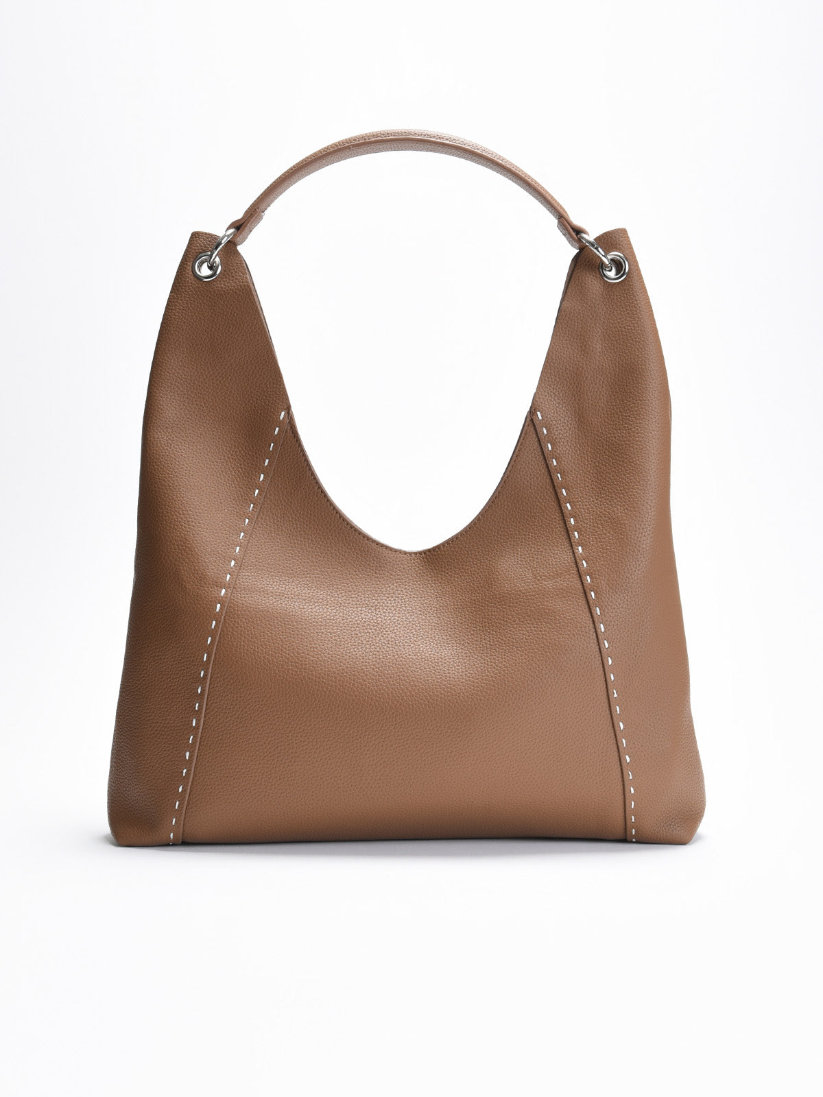 Bolso hobo marrón mujer con neceser interior