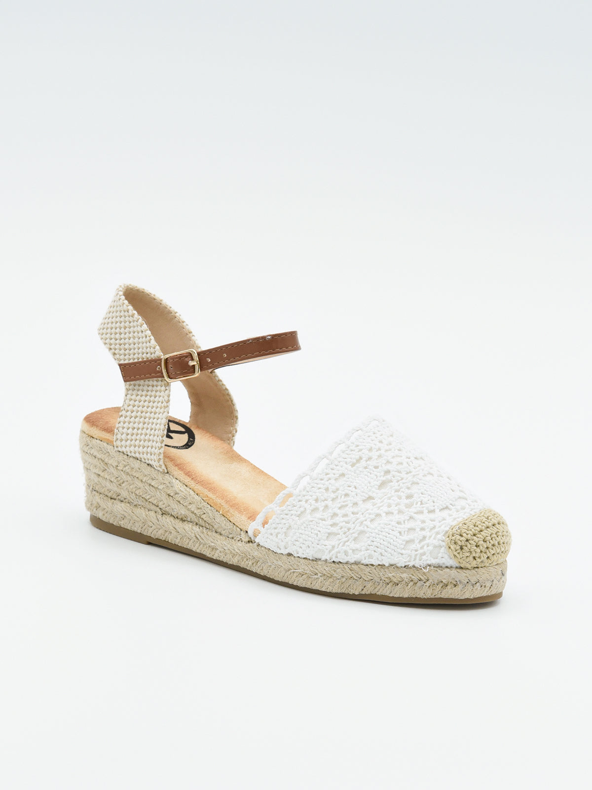 Alpargata blanca crochet