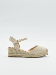 Alpargata beige cuña