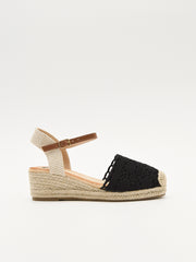 Alpargata crochet negra