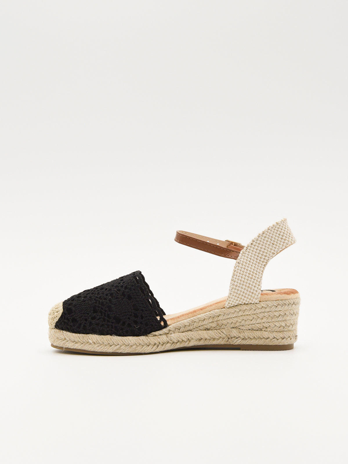 Alpargata crochet negra