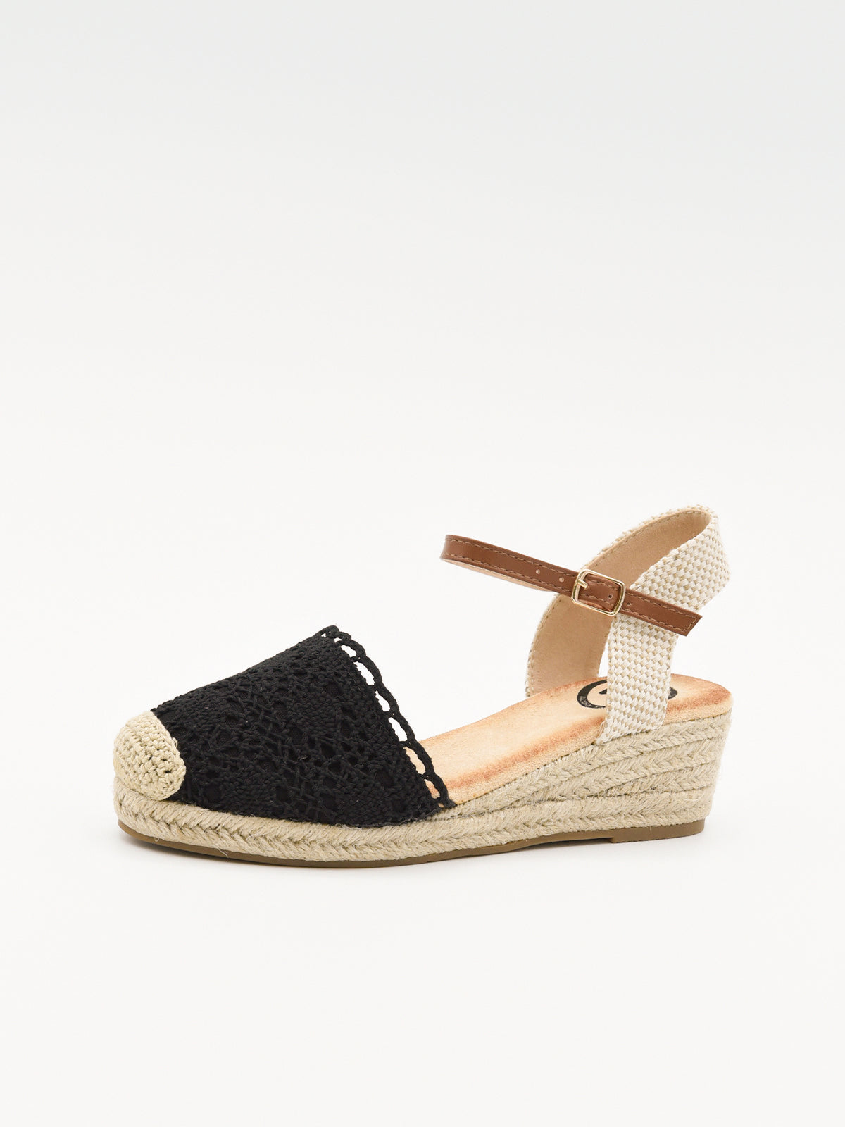 Alpargata crochet negra