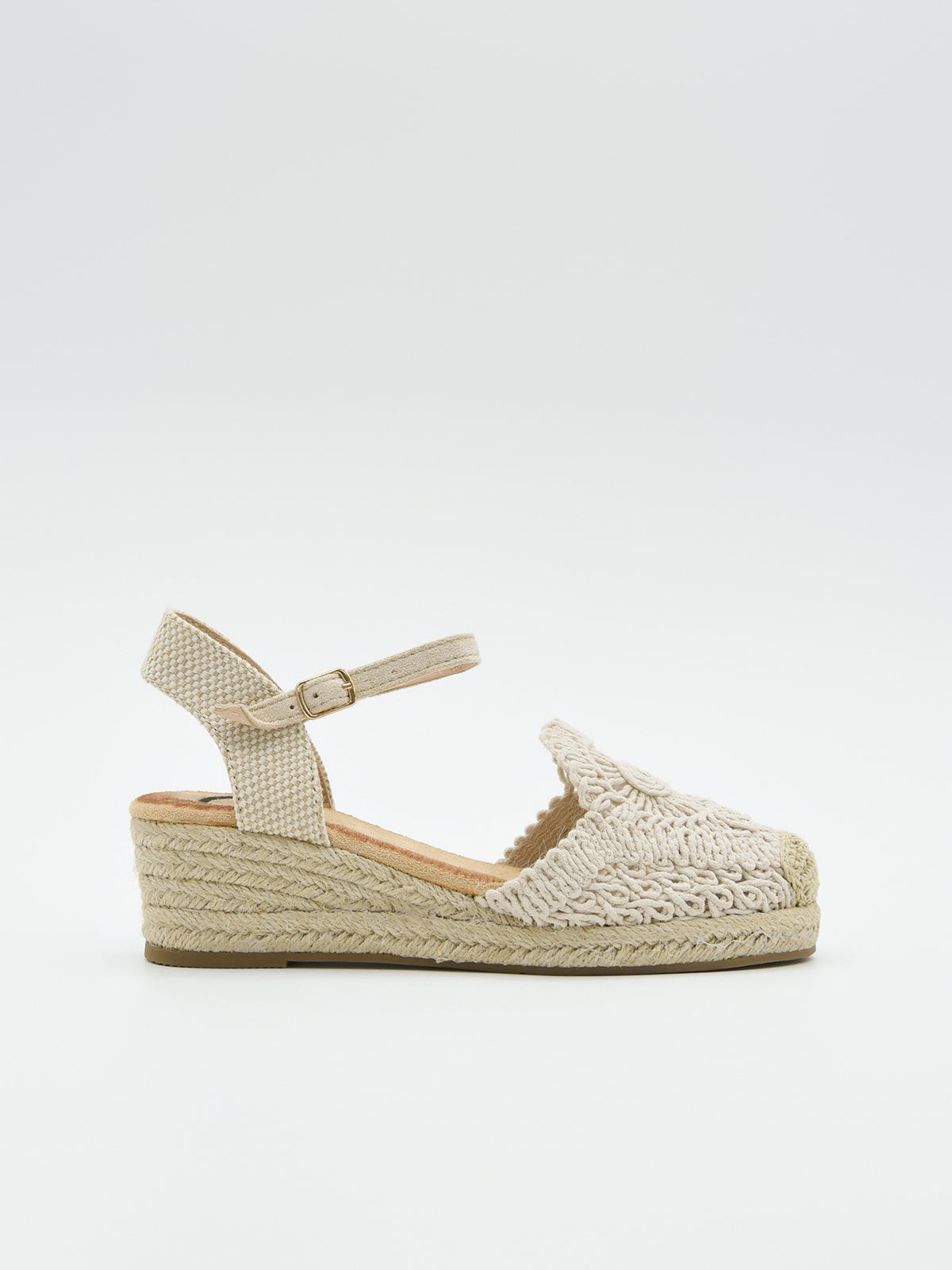 Alpargata crochet beige