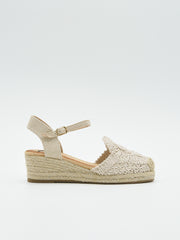 Alpargata crochet beige