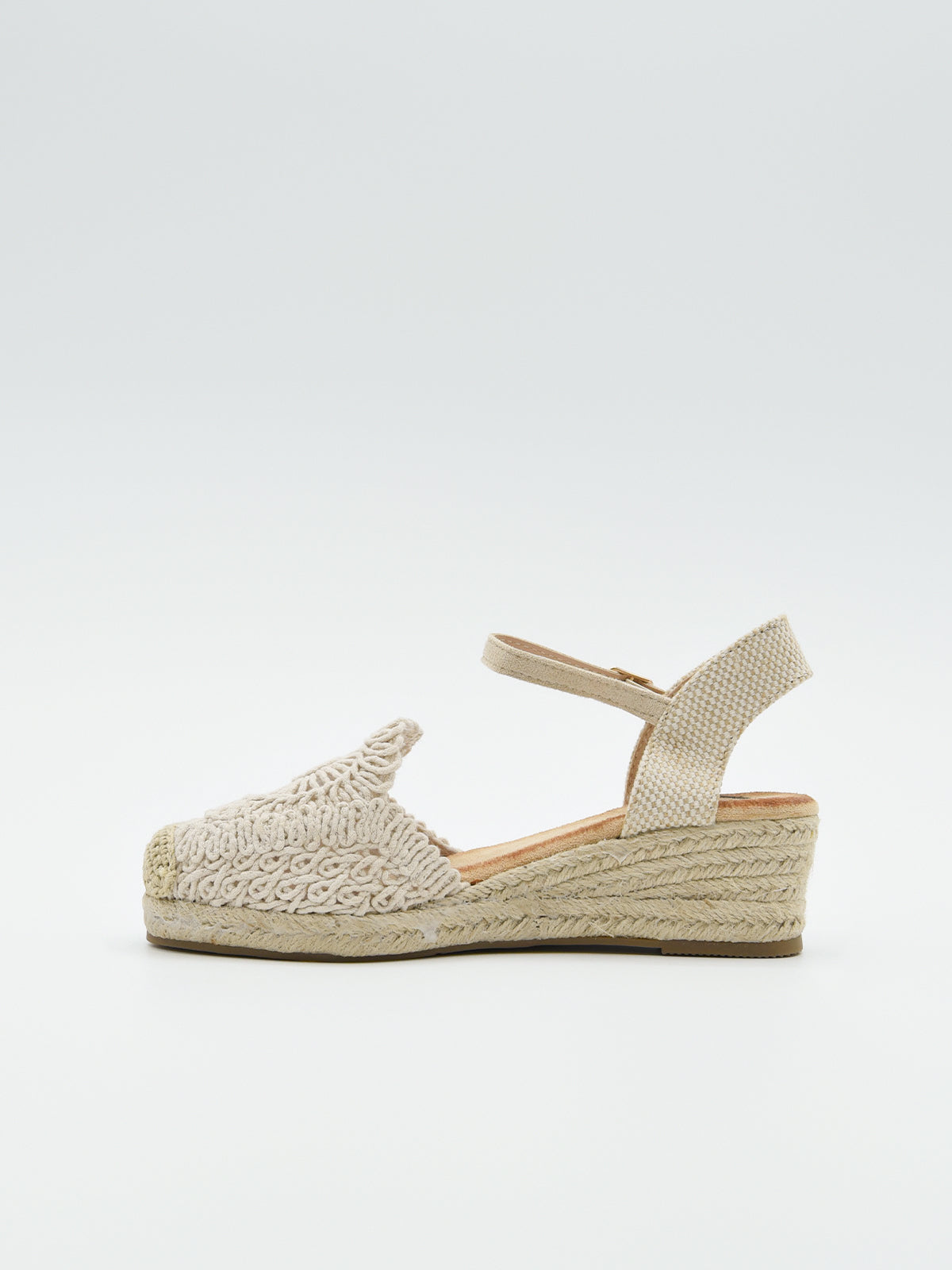 Alpargata crochet beige